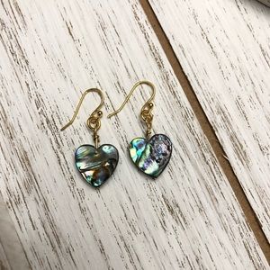 3 for $25 Abalone Shell Heart Earrings